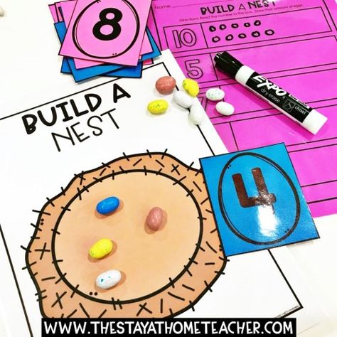 Literacy Activities For Preschoolers, Activities For Prek, Preschool Organization, Subtraction Activities, Spring Math, Rhyming Activities, Preschool Centers, Spring Animals, Activities For Preschoolers