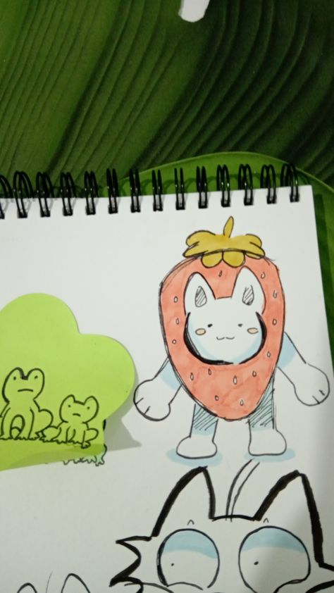 Gato fresa 🍓 :3 Fresa Dibujo