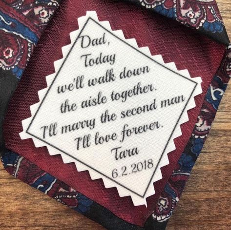 FATHER of THE BRIDE Tie Patch Personalized Patch Sew On or | Etsy Poem For My Son, Father Of The Bride Tie, Groom Tie, Groom Ties, Walk Down The Aisle, Wedding Tie, True Love Stories, Future Wedding Plans, Custom Ties