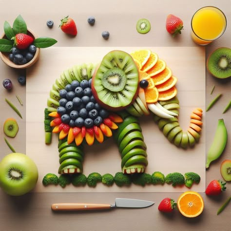 Types Of Fruits, Kids Food Crafts, Halloween Breakfast, Adorable Food, Animal Fruit, Fruit Platter Designs, Food Art For Kids, Amazing Food Decoration, Amazing Food Art