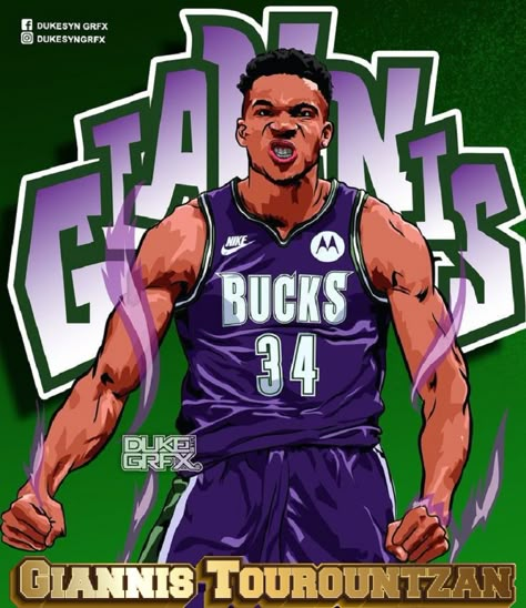 #GIANNIS #ANTETOKOUNPO - ΓΙΑΝΝΗΣ ΑΝΤΕΤΟΚΟΥΜΠΟ Giannis Antetokounmpo Art, Sports Artwork, Nba Artwork, Nba Basketball Teams, Kobe & Gigi, Painting Illustrations, Nba Basketball Art, Basketball Photos, Nba Art