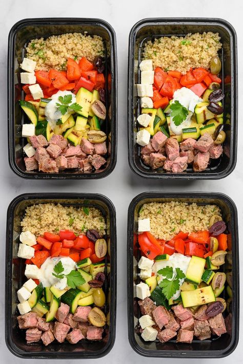 Mediterranean Style Meal Prep Bowls - from a real family just trying to do their best to be healthy #glutenfreerecipes Mediterranean Meal Prep, Mediterranean Bowl, Mediterranean Bowls, Meal Prep On Fleek, Mediterranean Diet Meal Plan, Easy Mediterranean Diet Recipes, Prep Bowls, Dinner Meal Prep, Meal Prep Bowls