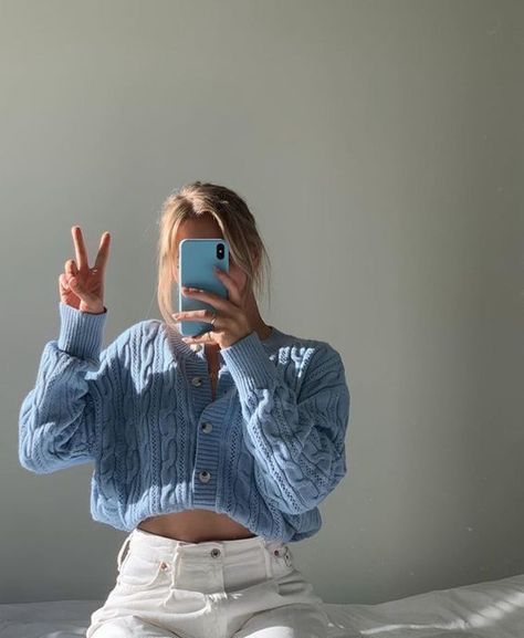 No Face, Blonde, Mirror Selfie, Mirror, Bed, On Instagram, Blue, Instagram