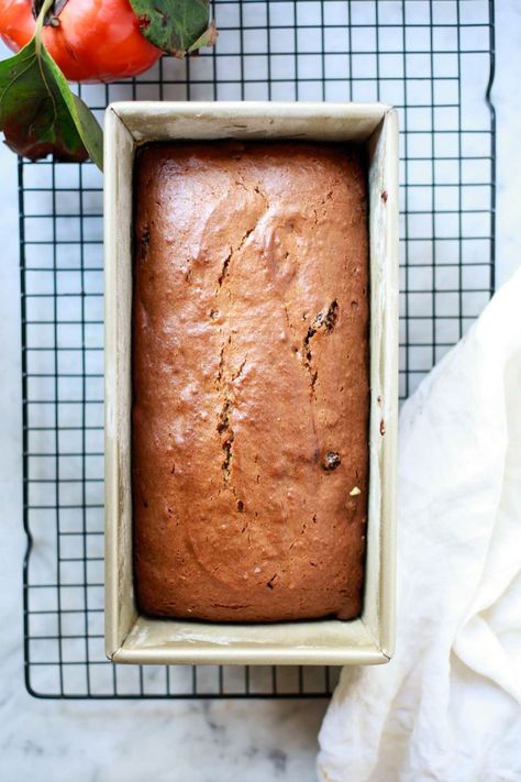 If you’re looking for the best persimmon bread recipes or Hachiya persimmon recipes in general, you’ll love this classic spiced persimmon bread. Mini Loaf Bread, Persimmon Bread Recipe, Persimmon Bread, Mini Bread Loaves, Date Loaf, Persimmon Recipes, Monster Munch, Spooky Snacks, Ginger Nut