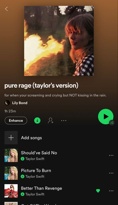 Screaming Taylor Swift Songs, Angry Taylor Swift, Angry Playlist, Taylor Swift Playlist, Oddly Specific, Taylor Songs, Get Angry, Kissing In The Rain, Spotify Playlists