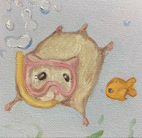 Coquette Animals, Sketchbook Ideas Doodles, Paintings Cute, Doodles Cute, Whimsical Creatures, Animals Painting, Art Funky, Cute Canvas Paintings, Cute Paintings