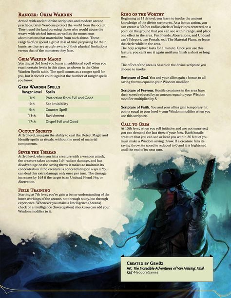 Dnd Homebrew Classes 5e Ranger, Ranger Subclass Homebrew, Subclasses 5e, Dnd Ranger, Dnd Subclasses, Homebrew Classes, Support Your Friends, Ranger Dnd, Dungeons And Dragons Rules