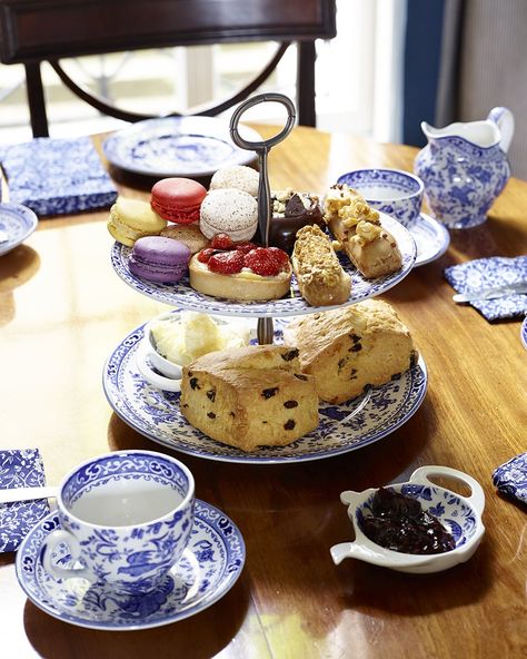 Home Afternoon Tea, Burleigh Pottery, Afternoon Tea Ideas, British Afternoon Tea, Afternoon Tea At Home, Tea At Home, Homemade Scones, Afternoon Tea Recipes, Tea Time Food