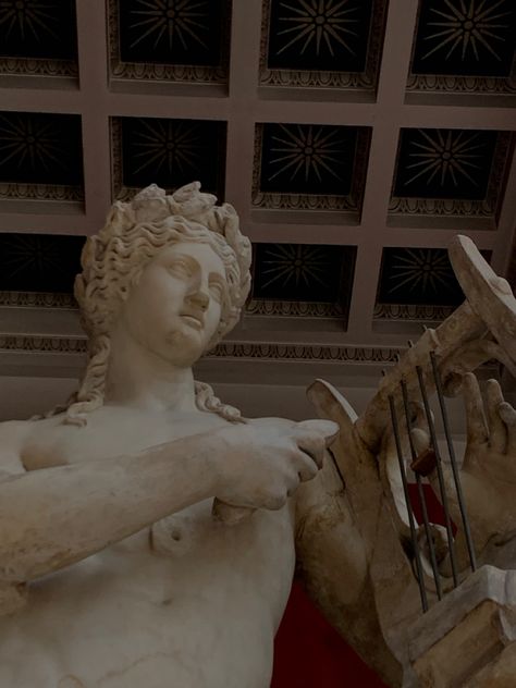 Apollo Statue Aesthetic, Apollon Aesthetic, Sun God Aesthetic, Apolo Aesthetic, Child Of Apollo Aesthetic, Apollo Aesthetic, Apollo Greek, Cabin 7, Apollo Statue