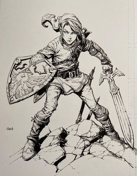 Link by David Finch Rare Comic Books, Jim Lee Art, David Finch, Comic Book Drawing, Pen Illustration, Comic Book Artwork, Comic Drawing, Instagram Link, Marvel Comics Art