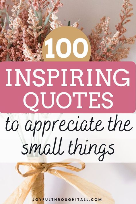 Appreciate the small things quotes The Small Things Quotes, Small Things Quotes, Appreciate Small Things, Appreciate The Small Things, Things Quotes, Power Of Gratitude, Discover Quotes, Moments Quotes, Small Quotes