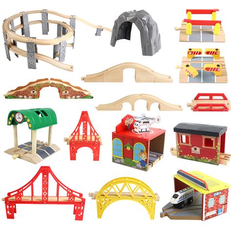 Cheap Diecasts & Toy Vehicles, Buy Directly from China Suppliers:Beech Wooden Train Track Railway Bridge Tunnel Accessories Fit for Brio Wood Train Pieces Educational Toys for Children Gifts Enjoy ✓Free Shipping Worldwide! ✓Limited Time Sale ✓Easy Return. Wooden Train Track, Wood Train, Rail Train, Wooden Train Set, Railway Bridges, Toy Trains, Track Toy, Children Gifts, Set Ideas