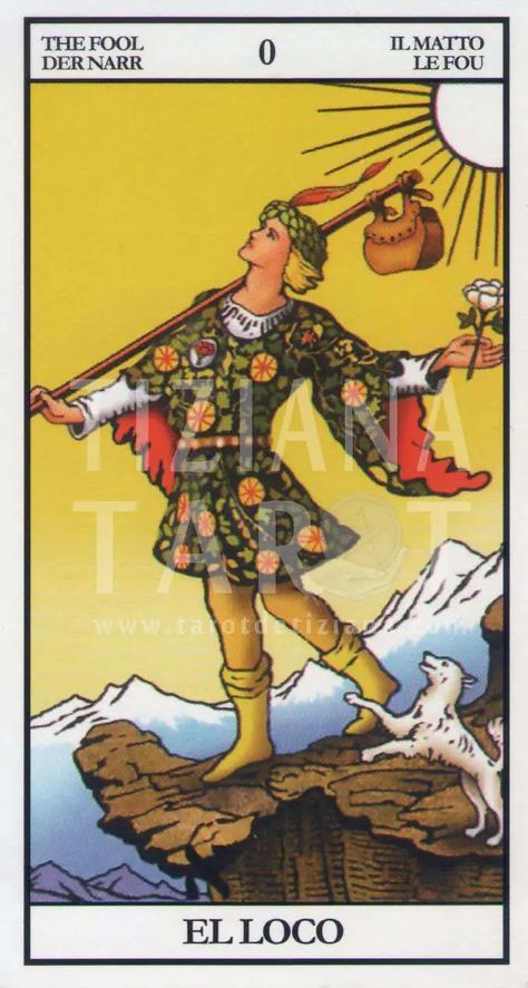 El Loco en las cartas del tarot - Tarot de Tiziana Rider Waite Deck, Tarot Significado, 78 Tarot Cards, Tarot Gratis, Tarot Guide, The Hierophant, Wiccan Witch, Tarot Meanings, Rider Waite Tarot