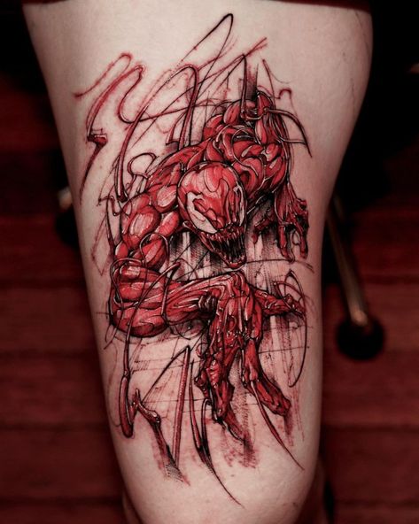 Carnage Tattoo, Baby Owl Tattoos, Steve Butcher Tattoo, Venom Tattoo, Pocket Watch Tattoos, Avengers Tattoo, Inner Bicep Tattoo, Hyper Realistic Tattoo, Marvel Tattoos