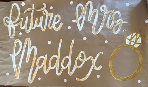 Bridal Shower Brown Paper Sign, Brown Paper Bridal Shower Signs, Bridal Shower Brown Paper Banner, Brown Paper Painted Sign, Brown Paper Banner Bachelorette, Bridal Shower Banner Painted, Wedding Shower Banner, Bachelorette Banner Ideas, Butcher Paper Sign