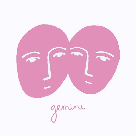 Gemini Pink Aesthetic, Gemini Logo Design, Gemini Symbol Aesthetic, Gemini Logo, Gemini Decor, Gemini Graphic Design, Gemini Art Illustrations, Pink Gemini, Gemini Images