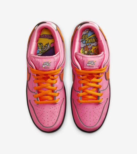 Nike SB Dunk Low Pro x Powerpuff Girls 'Blossom' (FD2631-600) release date. Nike SNKRS ID Powerpuff Girls Blossom, Nike Original, Nike Skateboarding, Yeezy Boots, Nike Sb Dunk Low Pro, Tenis Nike, The Powerpuff Girls, The Powerpuff, Nike Sb Dunk Low