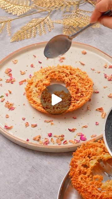 Kabita Singh on Instagram: "How to make instant Ghevar 😋 #ghevar #ghewar #kabitaskitchen #food #desert #reel #reels #reelsindia #trending #foodreels #recipebykabita #mithai #rajasthanirecipes #tradionalrecipe #reelkarofeelkaro #reelitfeelit" Ghewar Recipe, Rajasthani Food, Sweet Dishes Recipes, Food Dishes, Instagram