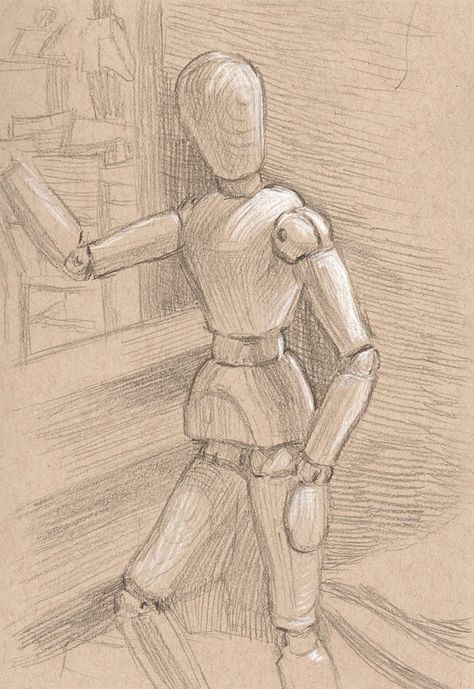 Mannequin Drawing, Ks3 Art, Wooden Mannequin, Edgar Degas Art, Basic Sketching, Human Body Drawing, Mannequin Art, Figure Sketching, Visual Culture