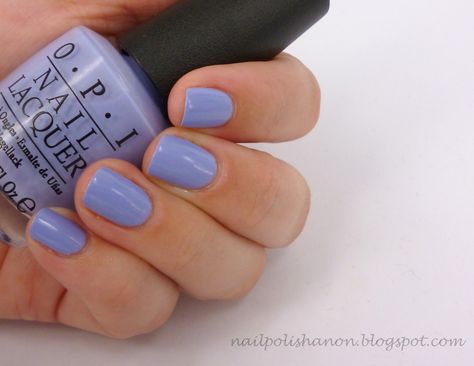 periwinkle nail polish - Google Search Spring Nail Colors Blue, Opi Periwinkle Blue, Perry Winkle Nails, Opi Periwinkle, Periwinkle Nail Polish, Toenail Polish Colors, Opi Shellac, Funny Nails, Periwinkle Nails