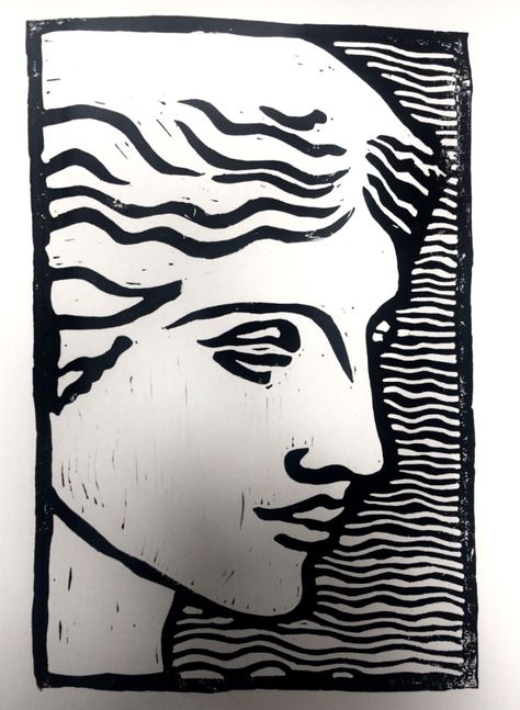 lino print Linocut Face, Linocut Prints Ideas Simple, Lino Cut Art, Lino Printing, Monochrome Color, Lino Print, Linocut Prints, Linocut, Contrasting Colors