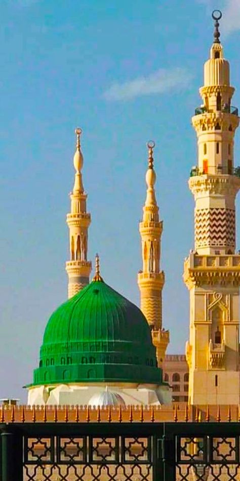 Mecca Madina Hd Photos, Madina Sharif Beautiful Pic, Medina Wallpaper, Madina Shareef, Mecca Images, Madina Sharif, Green Dome, Makkah Madina, Medina Mosque