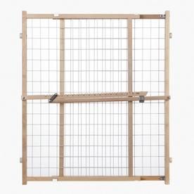 North States Industries, Inc. Extra-Wide Wire Mesh 50-in x 32-in Natural Wood Child Safety Gate Dog Gates Indoor, Baby Safety Hacks, Wooden Baby Gates, Mesh Gate, Fireplace Guard, Safety Gates For Stairs, Dog Gates, Baby Care Essentials, Fireplace Cover