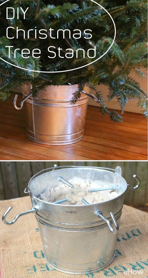 #christmasdecor Diy Live Christmas Tree Stand, Diy Christmas Tree Stand For Real Tree, Small Christmas Tree Stand Ideas, Flower Pot Christmas Tree Stand, Diy Xmas Tree Stand, Diy Tree Stand Christmas, Christmas Tree Stands Ideas, Diy Christmas Tree Stand For Fake Tree, Farmhouse Christmas Tree Stands