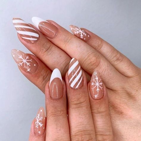 Nude Nail Designs, Color Nails, Snowflake Nails, Christmas Nails Acrylic, Disney Nails, Dry Nails, Festival Nails, Nails Gel, Nails Long