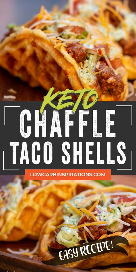 Keto Taco Chaffle, Small Waffle Maker Recipes Keto, Ground Beef Chaffle, Taco Chaffle Recipe Keto, Chaffee Recipe Keto, Chaffle Recipes Easy Keto, Chaffle Dinner Recipe, Chaffle Sandwich Ideas, Chaffle Meals