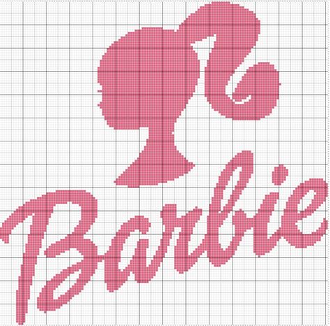 Cross Stitch Barbie, Beginner Cross Stitch, Barbie Silhouette, Grid Patterns, Crochet Teddy Bear Pattern, Crochet Teddy Bear, Barbie Patterns, Teddy Bear Pattern, Crochet Teddy