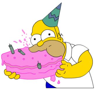 The Simpsons Simpsons Party, Birthday Cake Gif, The Simpsons Movie, Simpsons Drawings, Y2k Background, Birthday Greetings Friend, 14th Birthday, Homer Simpson, Old Cartoons