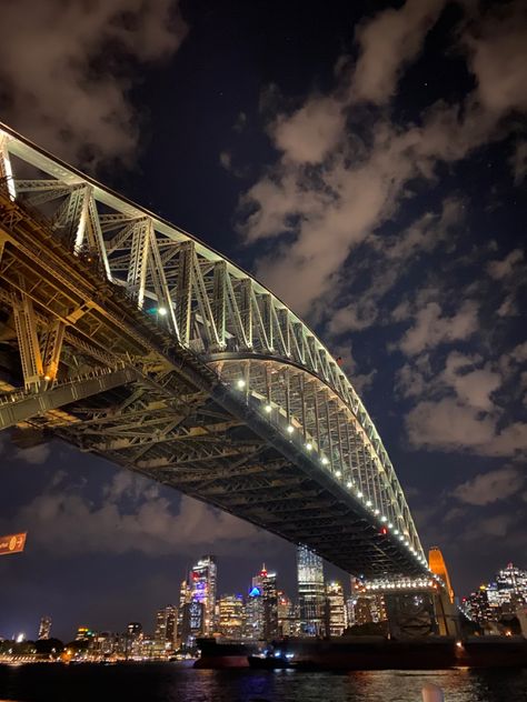 Sydney Harbor Bridge at Night Harbor Bridge, Northern Territory, Gap Year, Sydney Harbour Bridge, South Australia, City Aesthetic, Tasmania, City Life, Queensland