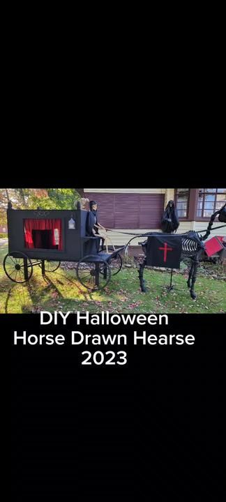 My 2023 Halloween Horse Drawn Hearse Scary Music, Halloween Horse, Legs Up The Wall, My 2023, Halloween Props Diy, Halloween Graveyard, 2023 Halloween, My Hubby, Horse Drawn