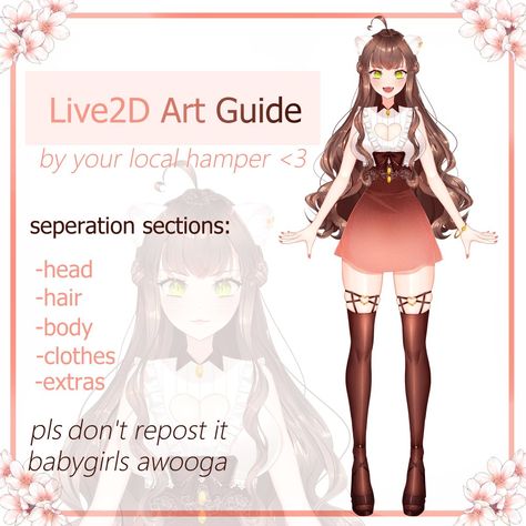 Vtuber Body Base, Live2d Rigging, Vtuber Ideas, Vtuber Avatar, Fanart References, Vtuber Art, Vtuber Design, Twitch Streaming Setup, Vtuber Model