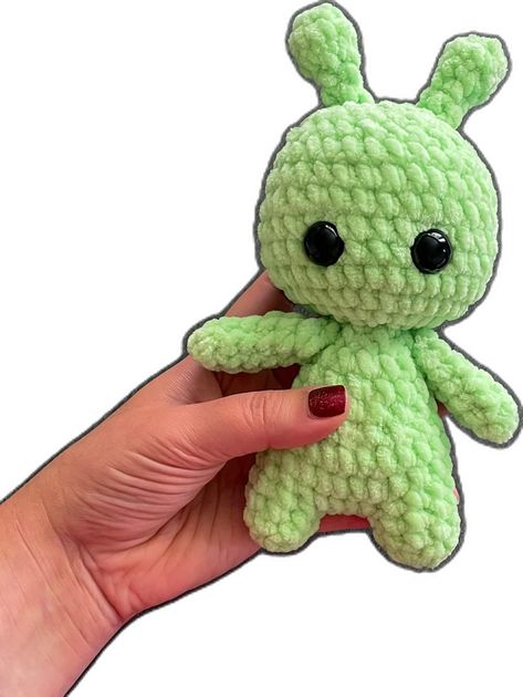 Crochet Goblin Free Pattern, No Stuffing Crochet Patterns, Among Us Crochet Pattern Free, Crochet Alien Pattern Free, Alien Crochet Pattern Free, Monster Crochet Pattern Free, Crochet Monster Pattern Free, Crochet Person, Alien Crochet Pattern