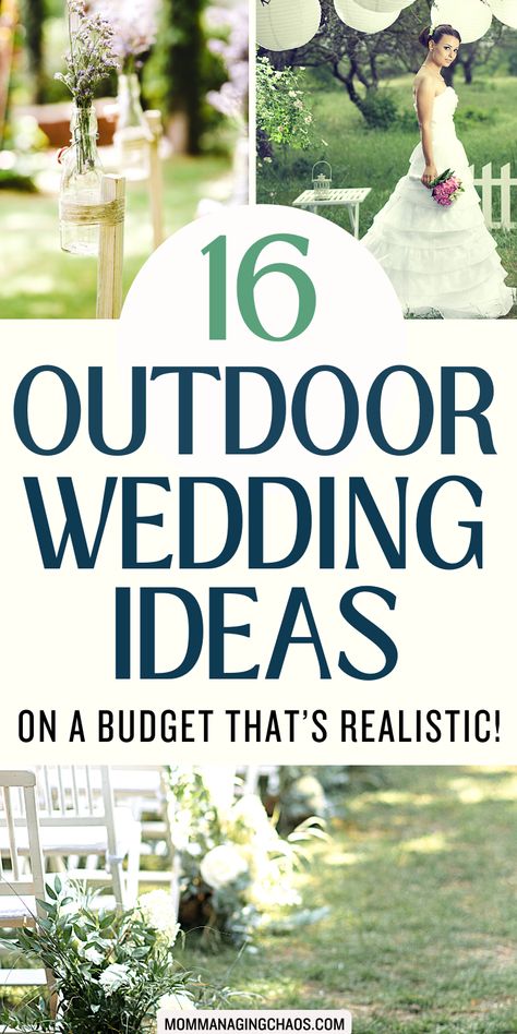 Want to know some of the best outdoor wedding ideas on a budget that won’t break the bank? Head over to the blog because here comes the guide. Money Saving | Money saving tips | Money saving strategies | Money saving hacks Outdoor Rustic Wedding Ideas On A Budget, Outdoor Wedding Walkway, Yard Wedding Ideas Small, Spring Wedding Ideas On A Budget, Small Simple Wedding Ideas, Outdoor Wedding Ideas On A Budget, Cheap Diy Wedding Decorations, Simple Summer Wedding, Outdoor Wedding Ceremony Ideas