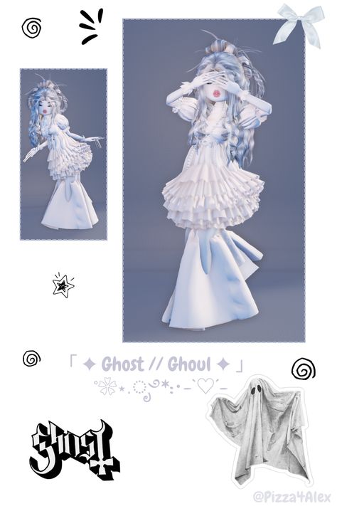 「 ✦ Ghost // Ghoul ✦ 」    #DTI #Roblox #DressToImpress #Ghost #Ghoul #Outfit Ghoul Outfit, Ghost Ghoul, Ghost Dresses, Ghost And Ghouls, Dress To Impress, Ghost