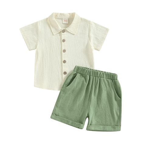 PRICES MAY VARY. MATERIAL - Toddler baby boy cotton linen outfit is made of high quality cotton linen fabric, super soft and breathable, very skin-friendly, comfortable to wear, non-irritating to baby's skin, Baby boy clothes summer outfits, baby boy cotton linen shorts set,2pcs baby boys summer clothing sets, soooo cool and cute, makes your little boy looks more handsome and more like a gentleman. DESIGN - Baby boy summer clothes set, toddler boy summer outfits,baby boy 2 piece summer outfit, c Toddler Boy Summer Outfits, Baby Boy Linen, Toddler Boy Summer, Toddler Baby Boy, Baby Boy Summer, Linen Short Sleeve, Summer Shorts Outfits, Shorts Outfits, Boys Summer Outfits