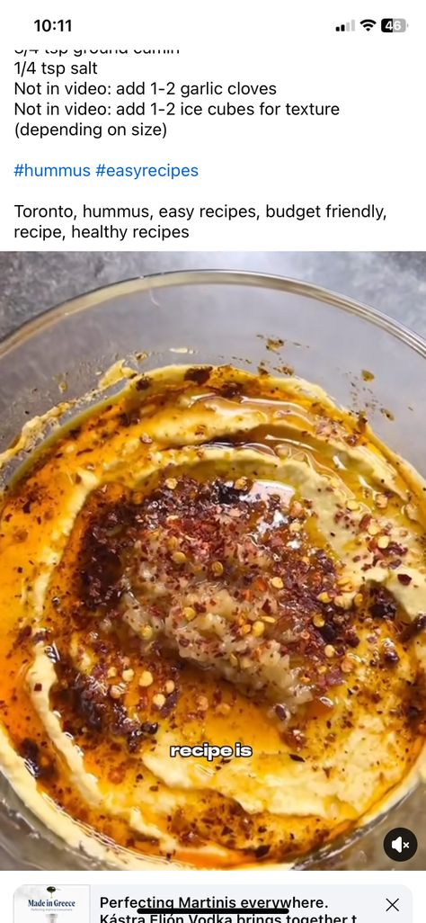 Hot Honey Hummus Recipe, Honey Hummus, Hot Honey, Hummus Recipe, Hummus, Budget Friendly, Easy Meals, Honey, Healthy Recipes