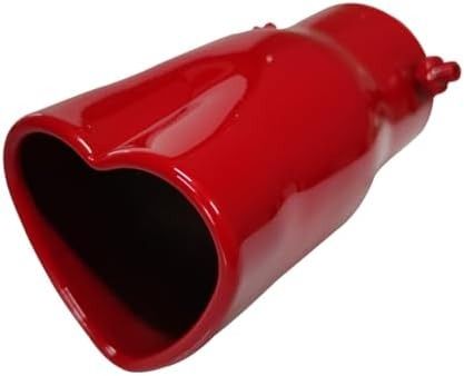 Amazon.com: OtpOutopa Car Exhaust Tip 2.5 inch Inlet, Universal Car Exhaust Pipe Modification Tail Throat Tail Pipe Stainless Steel Muffler Tip, Adjustable Heart Shaped Car Thickened Pipe (Straight,Red) : Automotive Heart Exhaust Pipe, Car Deco, Car Exhaust, Dream Car, Red Heart, Heart Shapes, Stainless Steel, Red