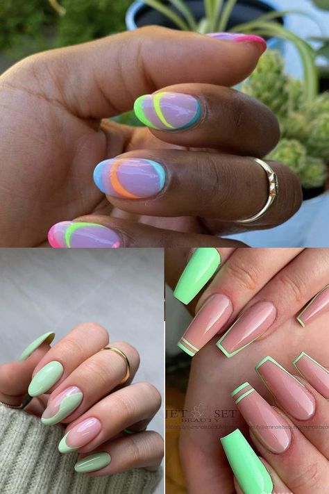 40+ Trendy Ways To Wear Green Nail Designs : Pastel Green Nails Nail Designs Pastel Green, Green Nails For Summer, Green Nails Olive, Nail Designs Pastel, Nails Olive Green, Pastel Green Nails, Nails Neon Green, Nails Olive, Olive Green Nails