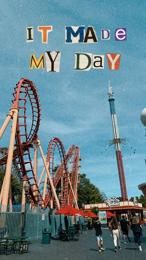 Amusement Park Instagram Story, Six Flax, Six Flags Aesthetic, Mountain Picture Ideas, Amusement Park Birthday, Ideas Fotos Ig, Six Flags New England, Travel Therapy, Fair Aesthetic