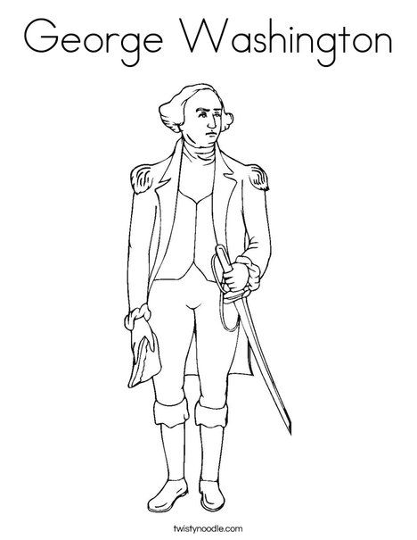 George Washington Coloring Page - Twisty Noodle George Washington Printable, Teapot Template, Bible Coloring Sheets, Football Coloring Pages, Baby Coloring Pages, Note Doodles, Flag Coloring Pages, Truck Coloring Pages, Coloring Sheets For Kids