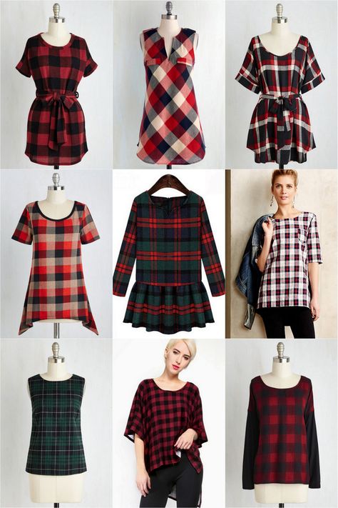 When you really want to use that plaid flannel you bought last year... (new DIY tunic top!) / Create / Enjoy Diy Tunic Top, Simple Shift Dress Pattern, Diy Tunic, Plaid Diy, Check Tunic, Tunic Sewing Patterns, Flannel Tunic, Shift Dress Pattern, Winter Top