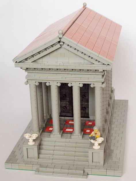 Roman Temple | Sometimes you have to wait 8 years... but fin… | Flickr Minecraft Ancient Temple, Roman Temple Minecraft, Minecraft Greek Temple, Temple Miniature, Lego Roman, Lego Masters, Roman Temple, Museum Building, Ancient Roman Architecture