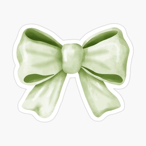 Get my art printed on awesome products. Support me at Redbubble #RBandME: https://www.redbubble.com/i/sticker/Aesthetic-green-bow-by-Myttong/165357766.EJUG5?asc=u Green Stickers Aesthetic, Green Aesthetic Stickers, Elf Aesthetic, Altoids Wallet, Green Stickers, Bow Sticker, Bts Anime, Sticker Design Inspiration, Sticker Aesthetic