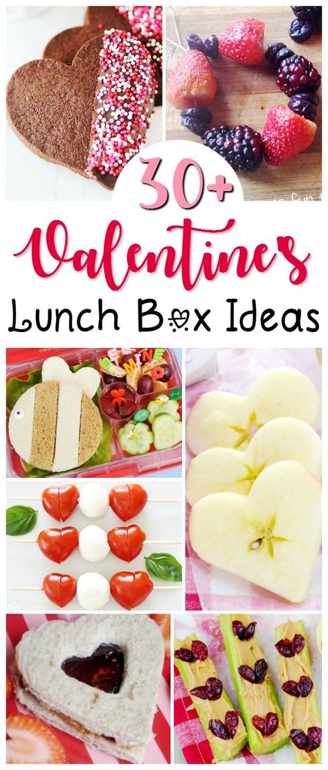 Valentine's Lunch Box Ideas for your sweethearts - of any age! Mostly healthy Valentine's recipes to treat your family with, along with a couple dessert ideas that are perfect for tucking in a packed lunch or handing out as an edible Valentine Valentines Day Lunches For Kids, Kids Valentines Lunch Box Ideas, Valentines School Lunch, Valentines School Lunch Ideas For Kids, Valentine School Lunch For Kids, Valentine Lunch Ideas For Kids, Valentine’s Day Lunch Box Ideas, Valentines Day Toddler Lunch, Heart Lunch For Kids