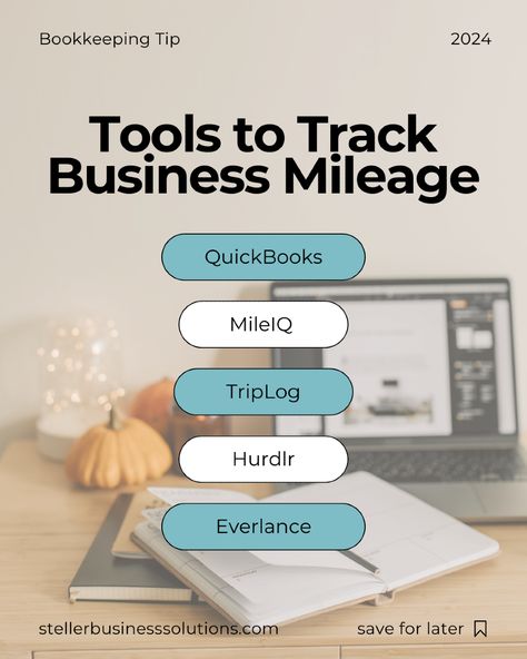 If you’re driving for business, keeping accurate mileage records is key to maximizing your tax deductions and staying compliant. 

Here are some great tools that can help you effortlessly track every mile.

Which tool do you use?
.
.
.
#BusinessTip #BusinessMileage #BusinessBookkeeping #BusinessAccounting #Bookkeeping #Accounting
#SmallBusiness

#smallbusiness #Washingtonbookkeeper #Washingtonaccountant #Pennsylvaniabookkeeper #Pennsylvaniaaccountant #stellerbusinesssolutions Tax Deductions, Business Account, Business Tips, Accounting, Track, Key, Tools