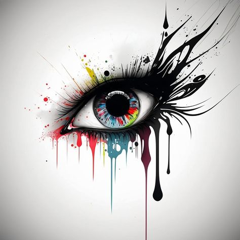 Eye Digital Art, Tato Mata, Eye Tattoo Design, Eyes Png, Eyes Tattoo, Eyeball Art, Eye Designs, Es Der Clown, Eyes Artwork